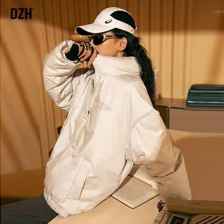 情侣防风立领棉服男冬季加厚潮牌休闲棉衣外套保暖情侣装2023新款商品大图