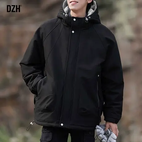 男士连帽棉衣男冬季加厚棉袄外套男款棉袄子户外2024新款面包棉服商品大图