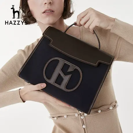 Hazzys哈吉斯秋季新款女士小方包休闲时尚手提包气质拎挎包商品大图