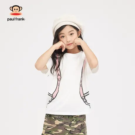 大嘴猴童装女童短袖t恤2023年夏季新品半袖中大儿童纯棉上衣体恤商品大图