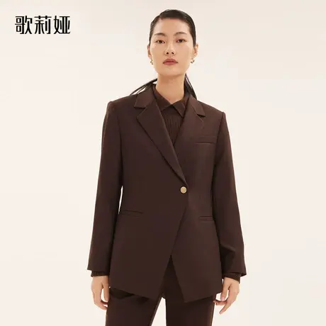 歌莉娅西装女外套秋季新款高级感精纺羊毛外搭西服上衣1A9L6M540图片