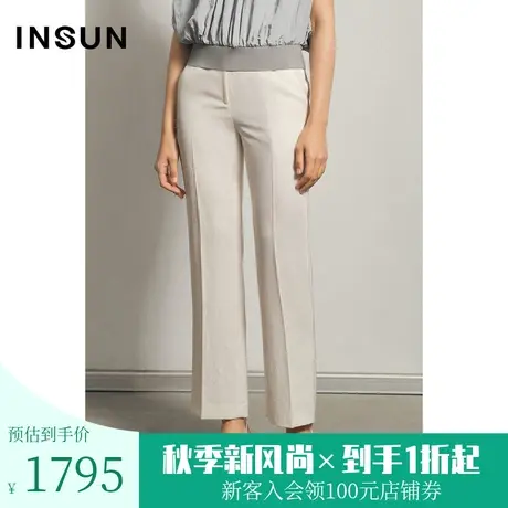 恩裳商场同款夏季三醋酸简约利落垂感易打理西装直筒长裤女装商品大图