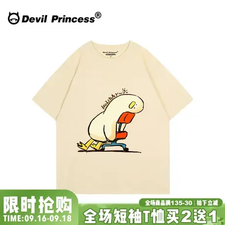 ulzzang小众卡通印花短袖女t恤2023夏季新款趣味百搭学生半袖上衣图片