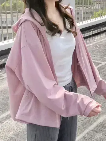 冰丝防晒衣女夏季薄款透气宽松连帽外套防紫外线防晒服开衫上衣潮图片