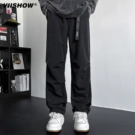 VIISHOW美式降落伞兵工装裤男春秋季潮牌宽松九分休闲登山长裤子图片