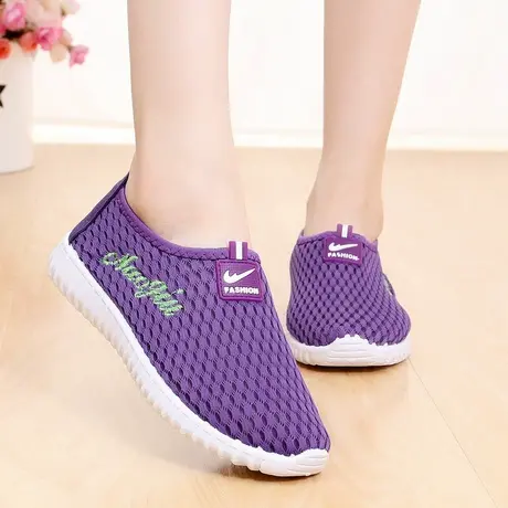 雅森夏季新款女鞋透气网鞋平底运动休闲鞋学生网布单鞋英伦潮鞋图片