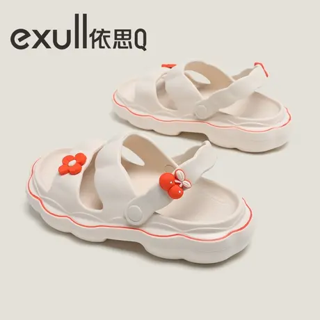 exull依思Q凉鞋女款夏外穿厚底新款仙女风平底增高2023新款凉拖鞋商品大图