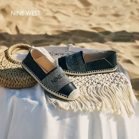 Nine West/玖熙编织透气两穿渔夫鞋女2025夏季新款休闲一脚蹬女鞋商品大图