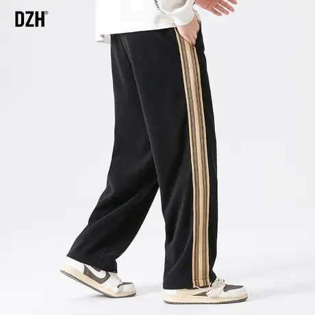 男士灯芯绒裤子男直筒宽松休闲长裤潮牌男裤2023新款宽松直筒裤男商品大图