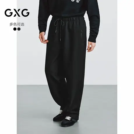 GXG 双色宽松直筒针织裤通勤长裤男士加绒休闲裤   2025冬季新品图片