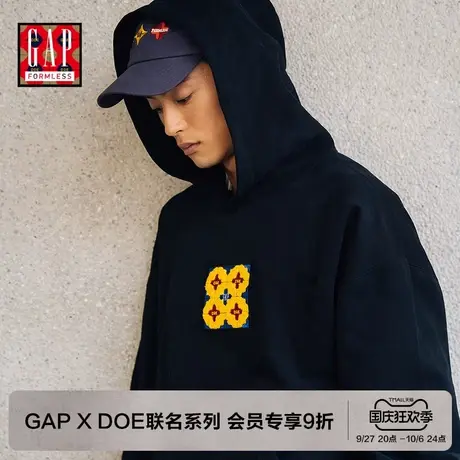 【GAP x DOE “无形系列”】印花图案连帽卫衣 男女同款商品大图