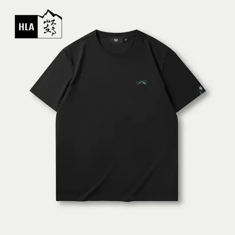 HLA/海澜之家循迹山不在高系列凉感T恤2024春夏新款圆领短袖男商品大图