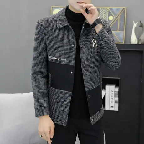 2023年春秋新款男装上衣夹克男士韩版潮流休闲百搭加厚外套男衣服商品大图