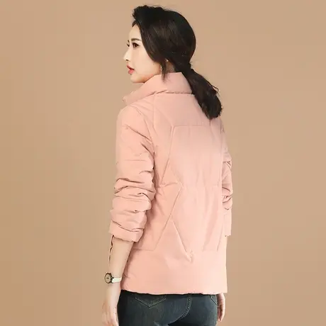 韩朝袭人高级感立领棉服外套女2023冬季新款休闲百搭加厚棉衣商品大图