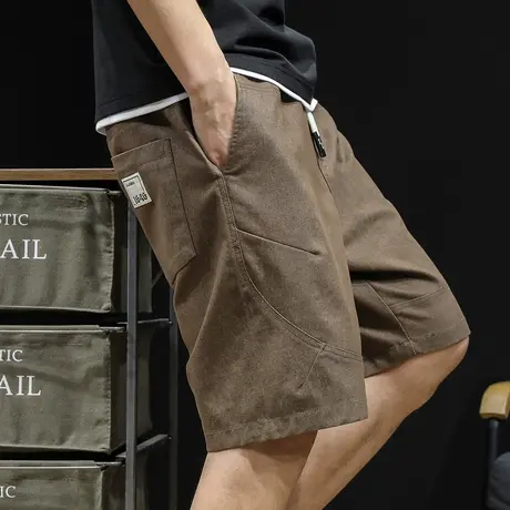 休闲短裤男夏季2024新款5分工装裤子男裤宽松大码男士五分裤潮牌商品大图