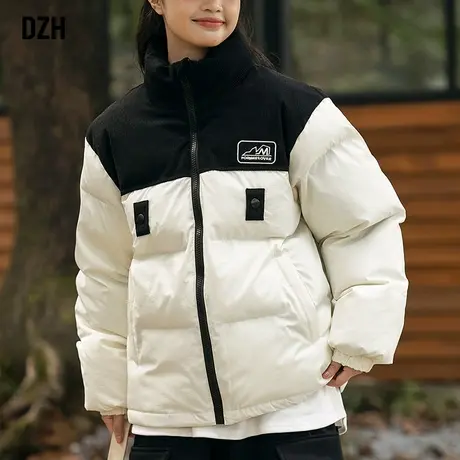 青少年日系立领棉服男冬季加厚2024新款高级感棉衣外套情侣款棉袄商品大图