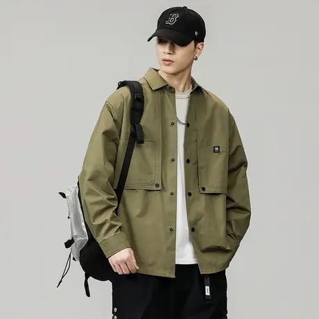 时尚潮流男士外套多色可选休闲夹克外套男户外工装休闲夹克外套男图片
