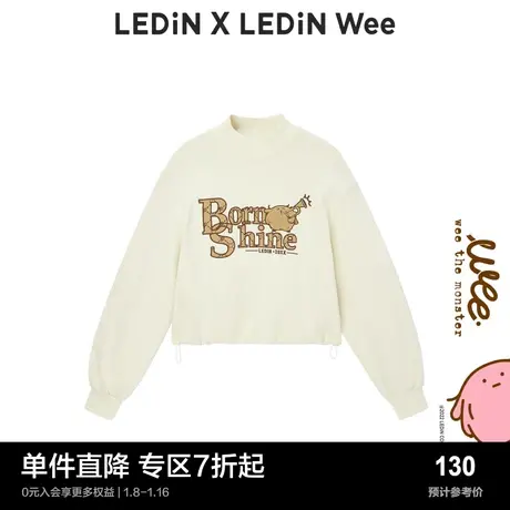 【Wee联名系列】乐町老花字母短款卫衣秋冬卫衣C1BFC4302图片