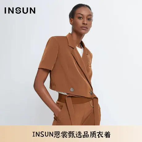 INSUN恩裳夏季减龄小众设计感气质西装外套商品大图