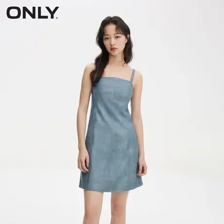 ONLY2024春季新款气质休闲百搭PU吊带短裙连衣裙女|12417Y003图片