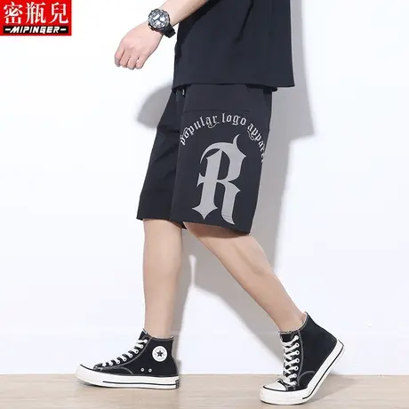 密瓶儿潮流短裤男宽松夏季男士胖子休闲运动裤子男潮流大码五分裤商品大图