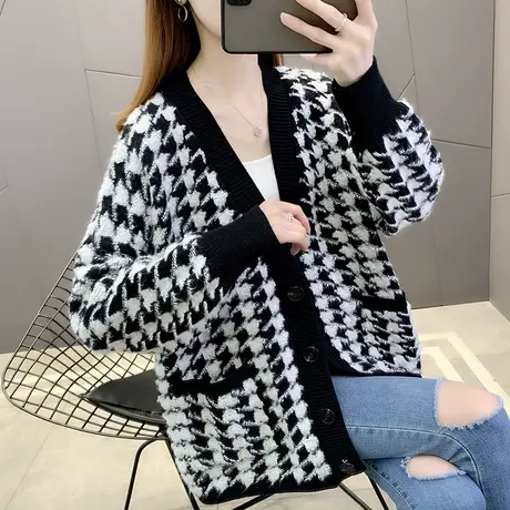 春装2022年新款女士毛衣开衫外套女针织衫早春季女装洋气流行外穿图片