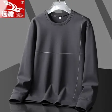 远瞻长袖t恤男士春秋季新款潮牌男生宽松卫衣圆领打底衫衣服男装商品大图