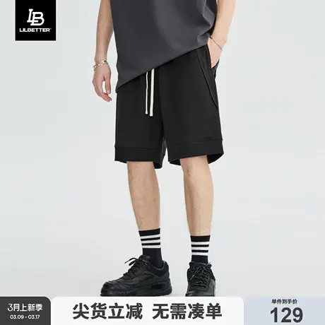 Lilbetter350g重磅休闲短裤男运动5分裤复古卫裤夏季ins潮牌中裤图片