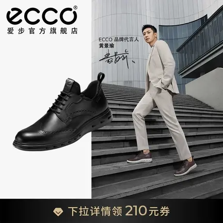 ECCO爱步皮鞋男款 正装商务皮鞋德比鞋 混动防水720 524764图片