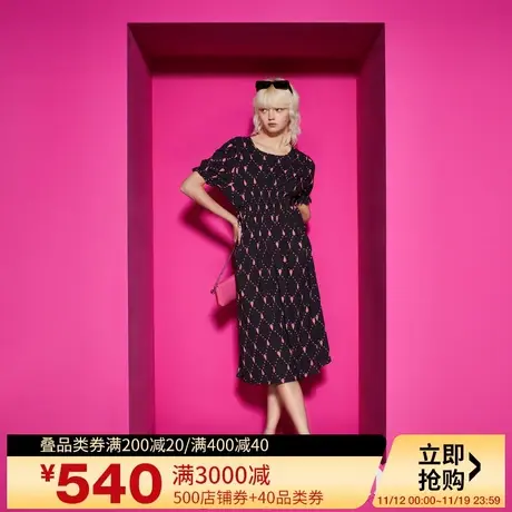 Juicy Couture橘滋2023新款夏日冰激淋印花连衣裙图片