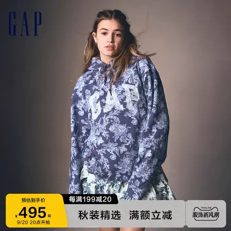 【LOVE SHACK FANCY】Gap男女装秋2023新款花朵卫衣770093连帽衫图片