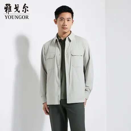 【商场同款】雅戈尔男士夹克春季新款官方商务休闲单夹克外套男商品大图
