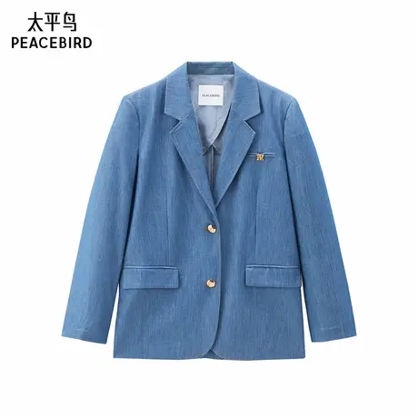 太平鸟女装年秋季新款百搭仿牛仔西装A1BAE3229商品大图
