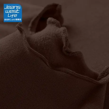 真维斯LIFE纯色德绒半高领打底衫女2023秋冬新款爆款气质长袖上衣商品大图