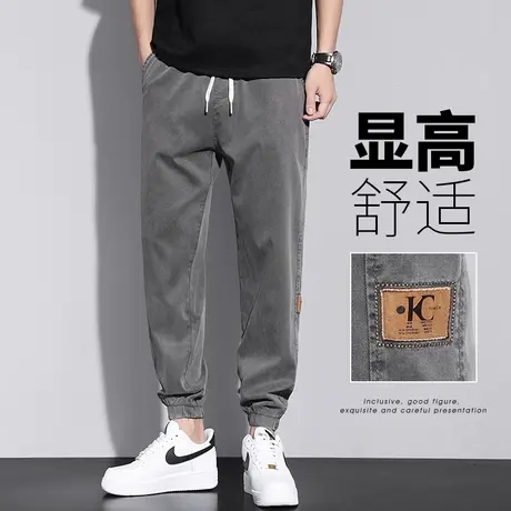 夏天冰丝九分休闲裤男生男裤子夏季薄款束脚工装夏装男装哈伦男士商品大图