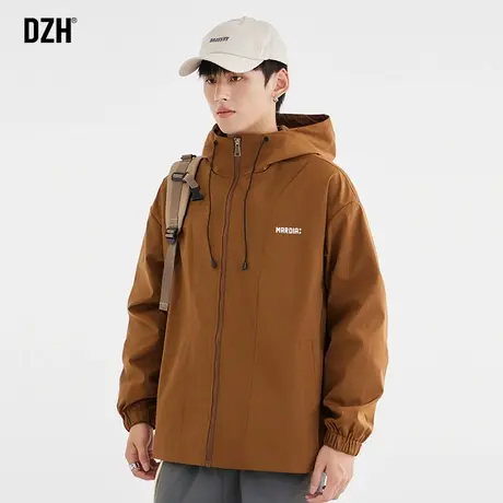 男士户外防风冲锋衣男外套春秋潮高级感男装2023新款连帽夹克上衣商品大图