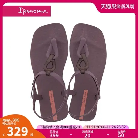 Ipanema依帕 巴西进口时装凉鞋女夏季方头外穿夹脚女沙滩鞋26804商品大图