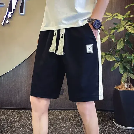 夏季短裤简约青年五分裤沙滩裤时尚休闲潮流裤子学生运动ins卫裤商品大图