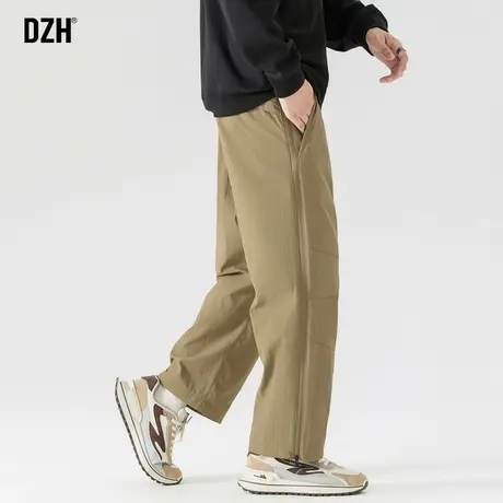 男生冲锋裤子男春秋款2024新款休闲直筒裤垂感高级感工装裤伞兵裤商品大图