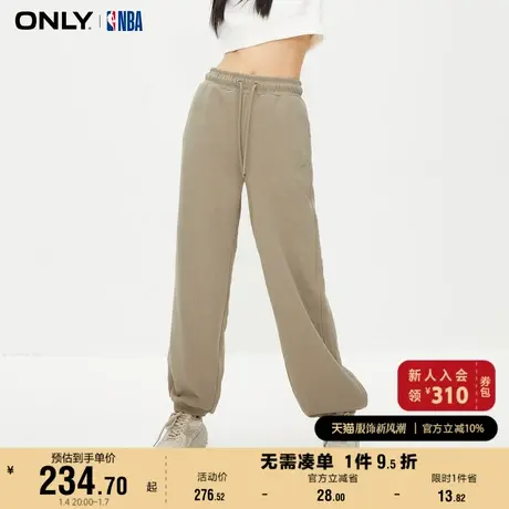 ONLY奥莱NBA联名款学院风字母满印系带束脚休闲裤女商品大图