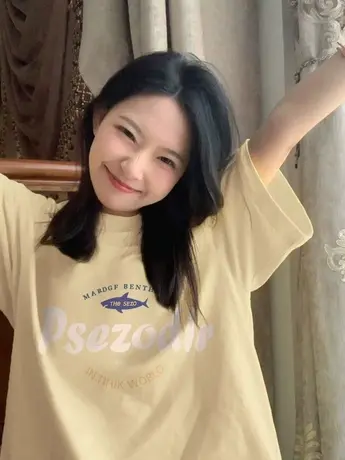 美式复古纯棉短袖t恤女夏季宽松韩系慵懒风半袖设计感小众上衣服商品大图