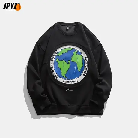 情侣卫衣男女春秋套头长袖T恤男生潮牌上衣美式复古大码宽松外套商品大图