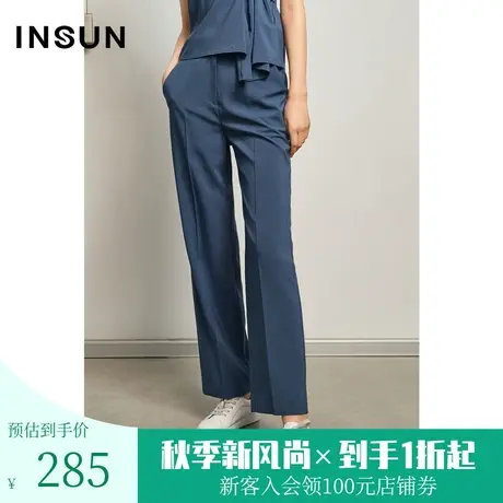 恩裳夏季时尚通勤OL垂感显瘦直筒宽松西装休闲女长裤商品大图