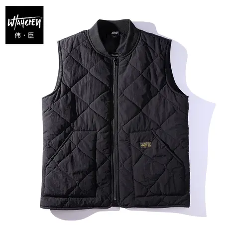 伟臣潮流大码冬装棉马甲胖子加肥加大宽松棉衣外套肥佬棉袄背心男图片