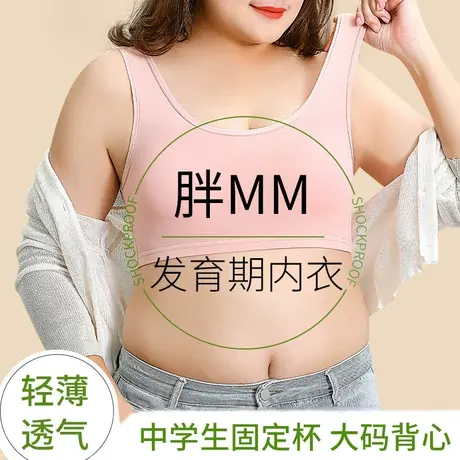 女童内衣胖mm大码女孩青春发育期加肥加大小背心初中学生少女文胸图片