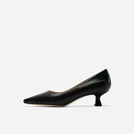 Nine West/玖熙2024年春季新款中跟单鞋女小方头浅口猫跟通勤女鞋图片