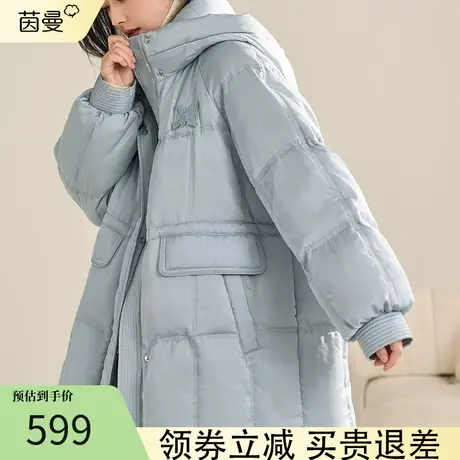 茵曼官方旗舰店女装羽绒服2023冬季新款加厚中长款外套高级感因曼图片