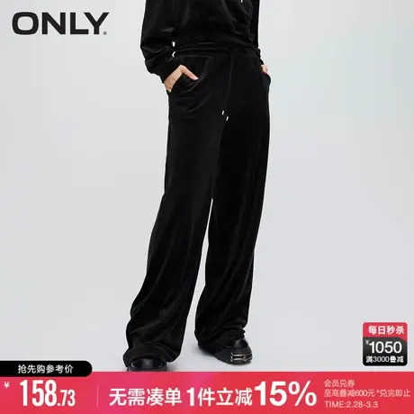 ONLY冬季时尚百搭显瘦纯色直筒长裤休闲裤女|12341D007商品大图