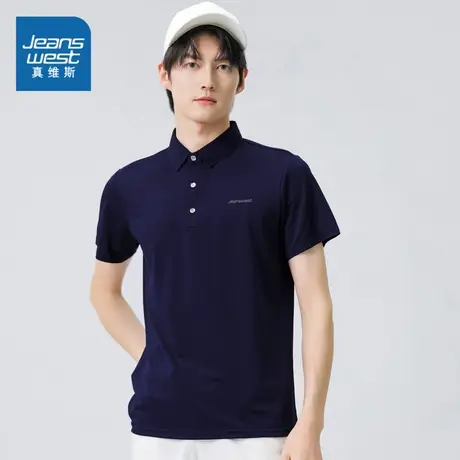 DS真维斯男装夏季青春潮流POLO衫短袖上衣时尚印花男款商务衣服商品大图