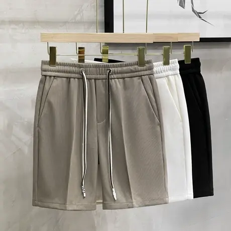 男士短裤2023新款夏季抽绳弹力透气运动五分裤潮牌休闲裤男薄款商品大图